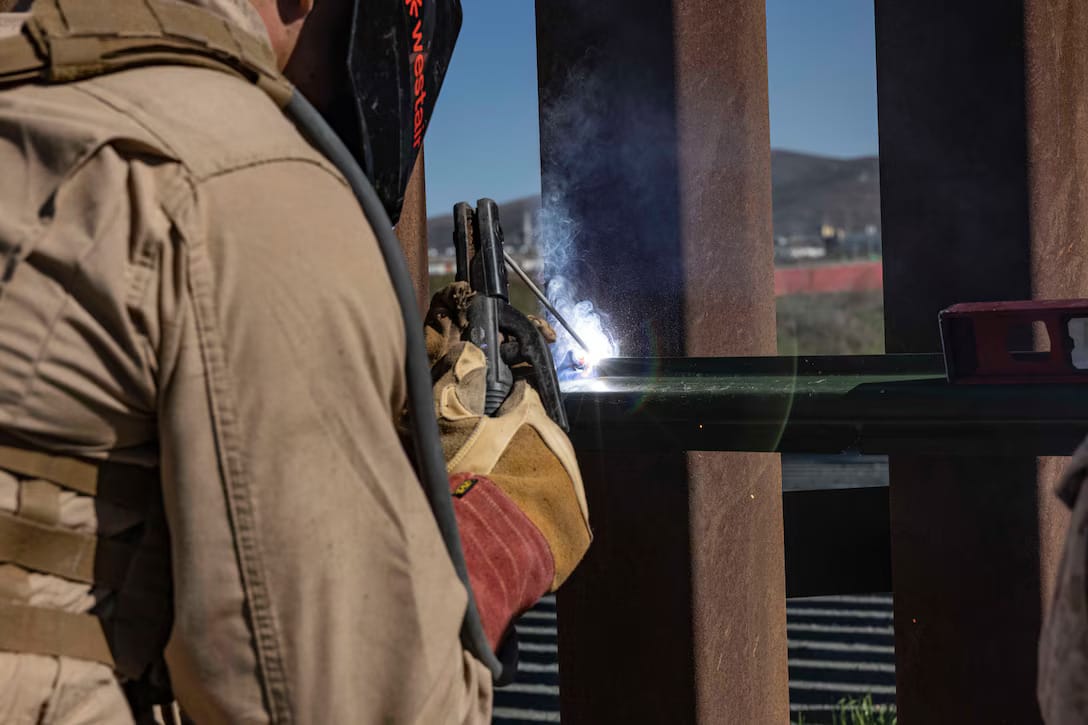 Marines Deploy Welding Skills on Southern Border Project